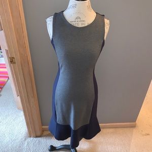 J.Crew Geometric Grey & Navy Business Dress Size 4